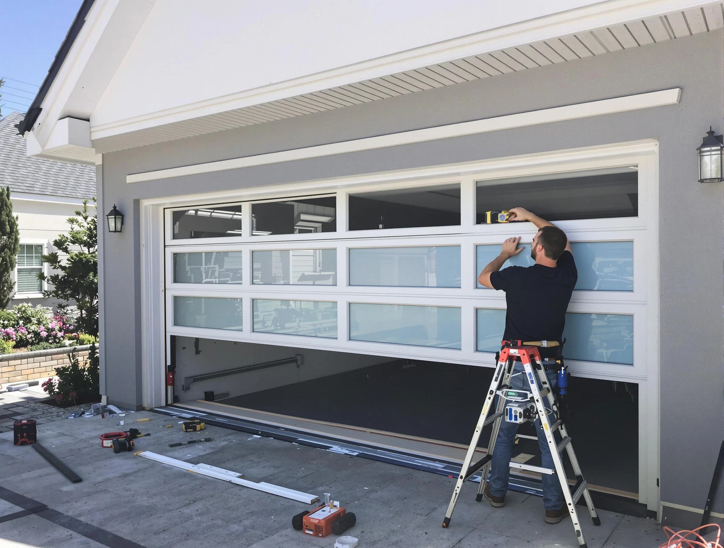 Commerce City Garage Door Repair team performing garage door replacement in Commerce City