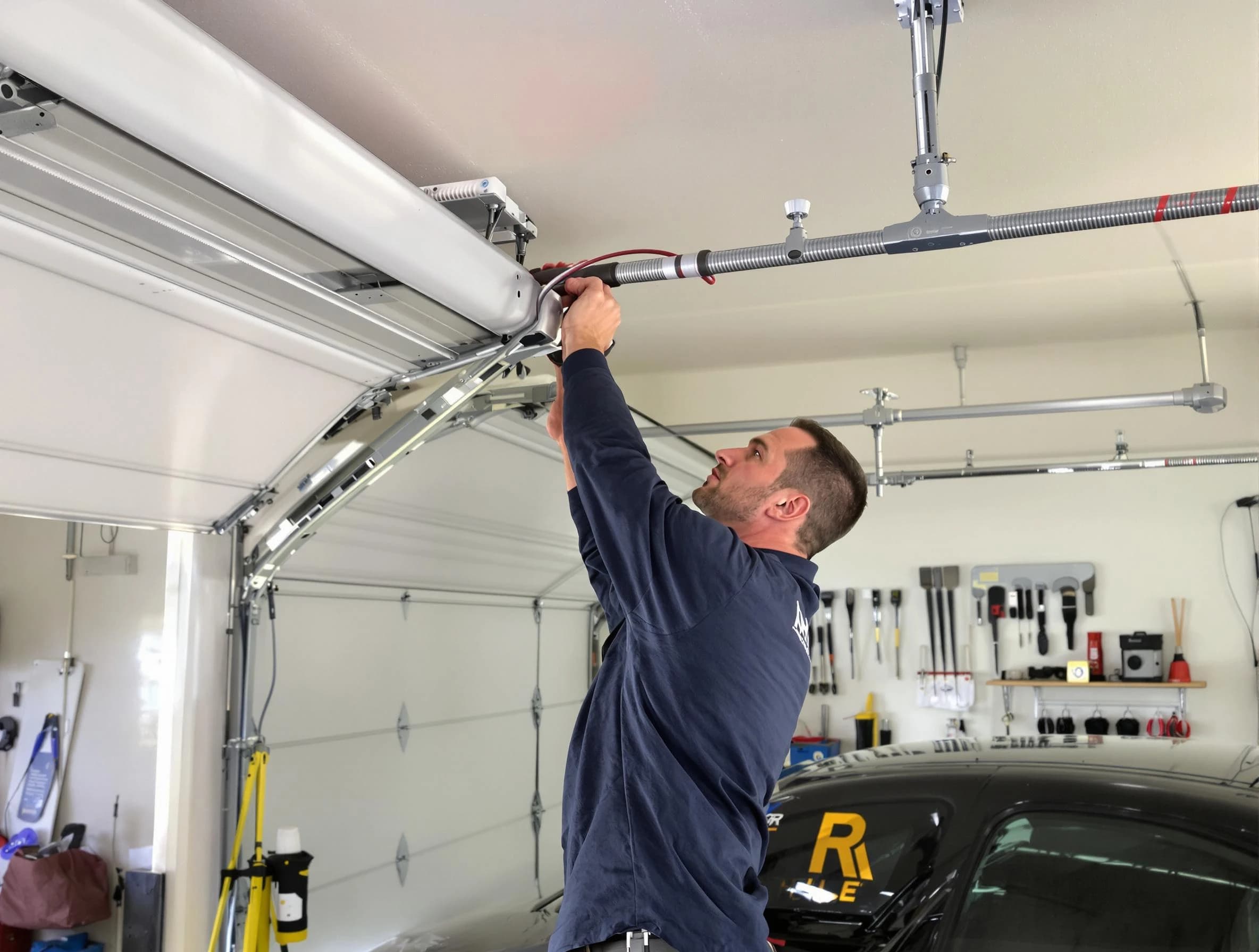 Commerce City Garage Door Repair technician performing garage door cable repair in Commerce City