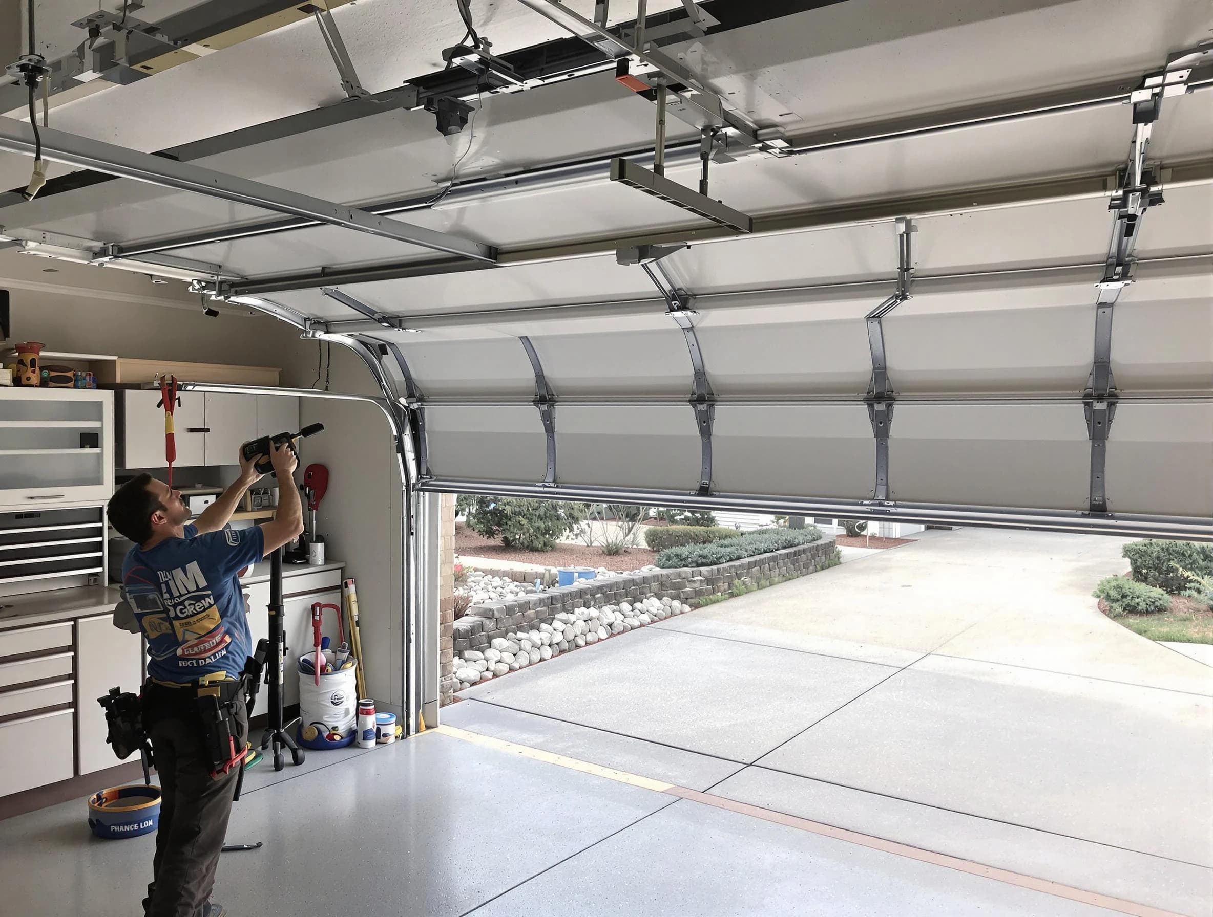 Garage door track repair service by Commerce City Garage Door Repair in Commerce City