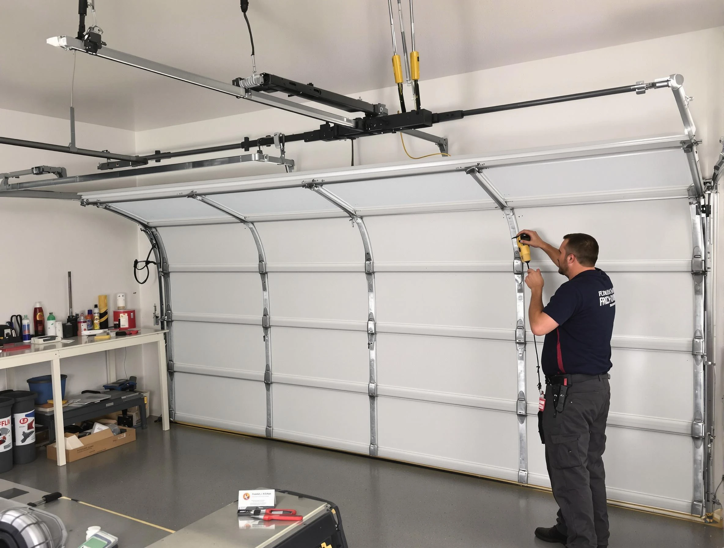 Commerce City Garage Door Repair certified technician performing overhead door system repair in Commerce City