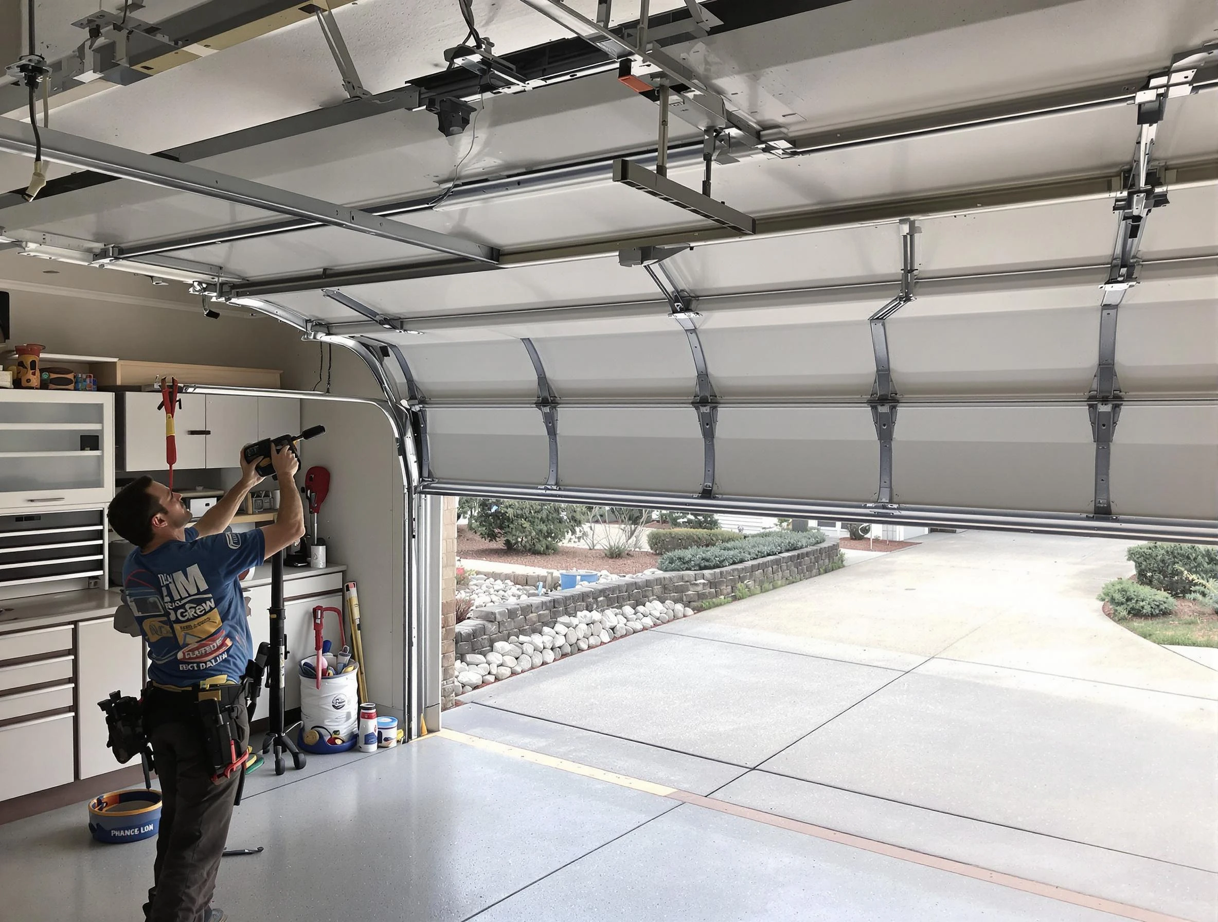 Garage door track repair service by Commerce City Garage Door Repair in Commerce City